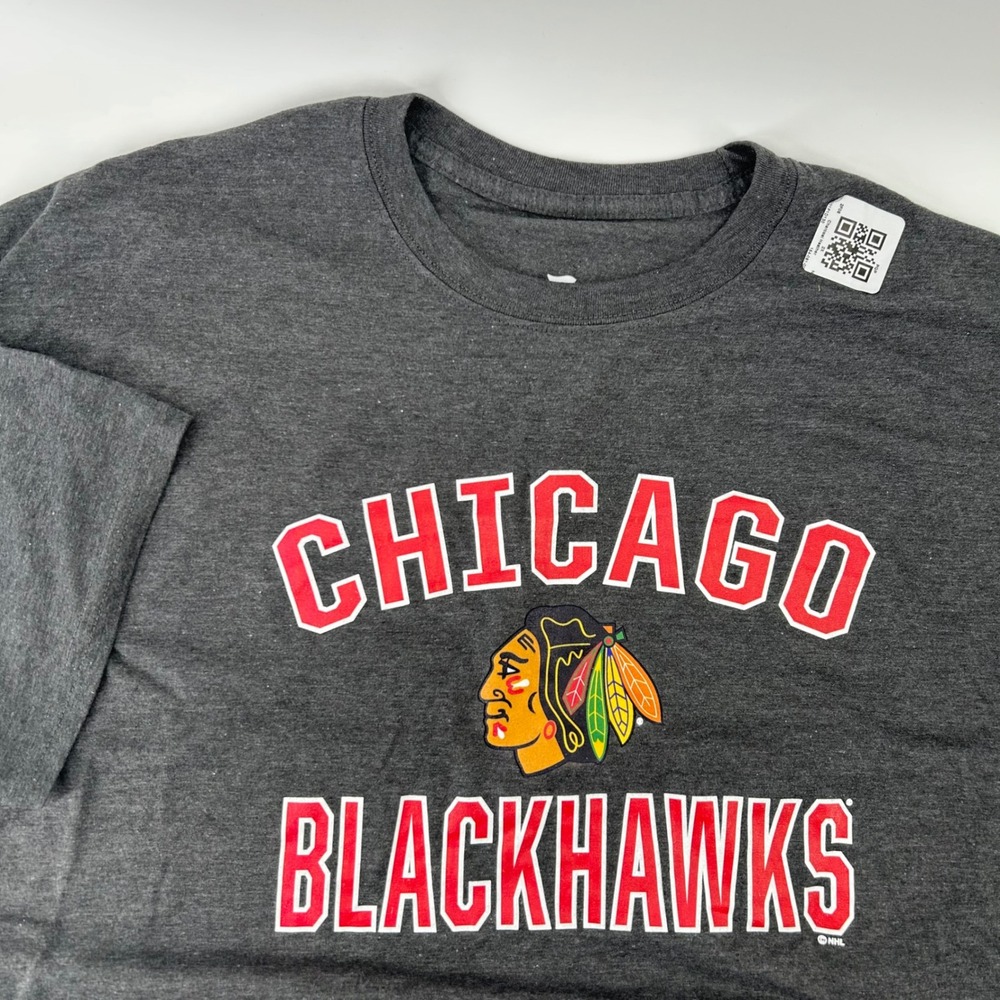 Fanatics Chicago Blackhawks T-Shirt Mens 2XL Gray NHL Hockey Graphic Tee